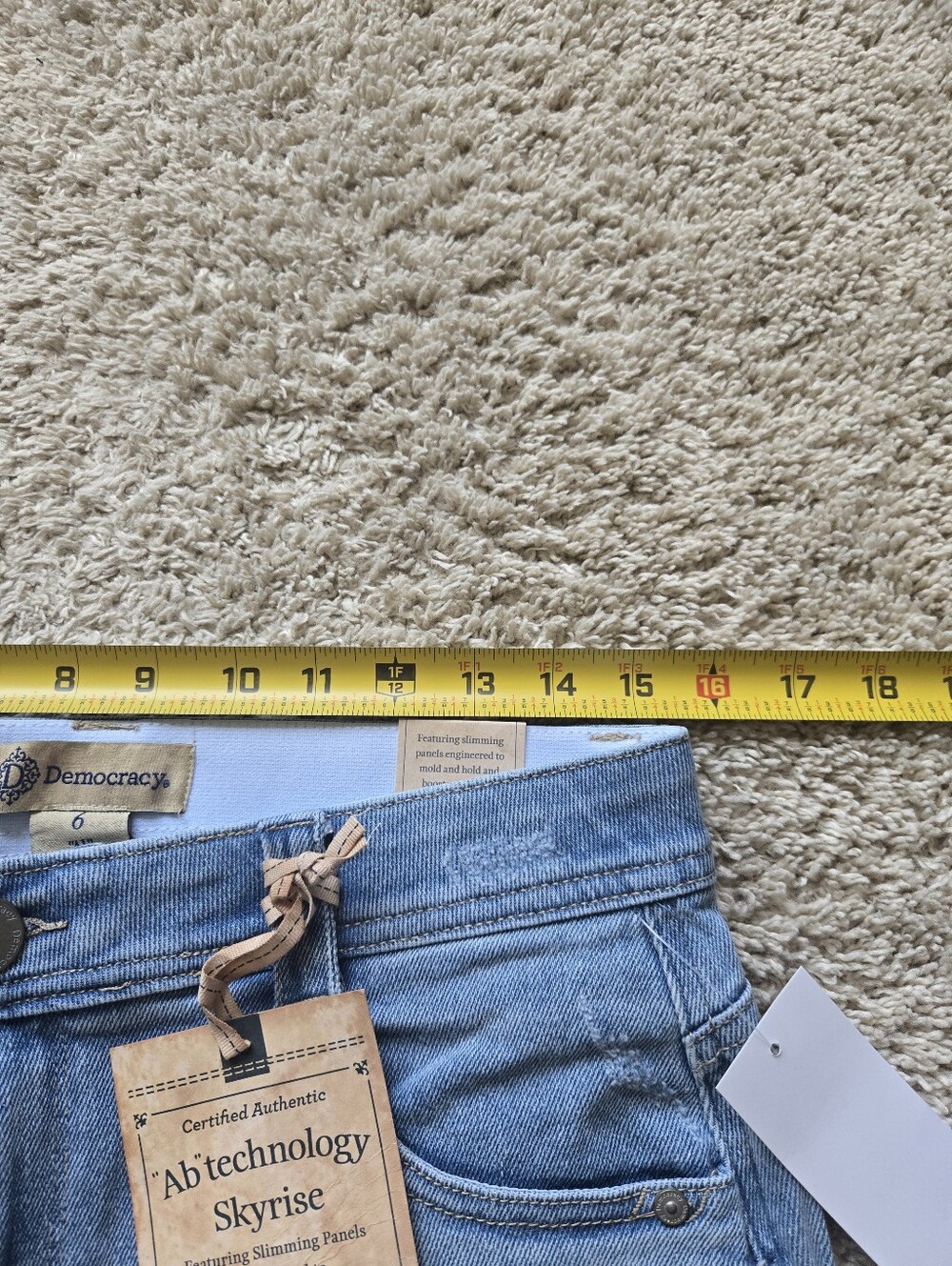 Democracy Ab Technology Skyrise Barrel Leg Jeans Womens 6 - Picture 12 of 13